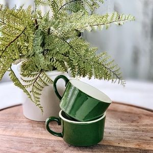 70’s vintage green coffee tea cups